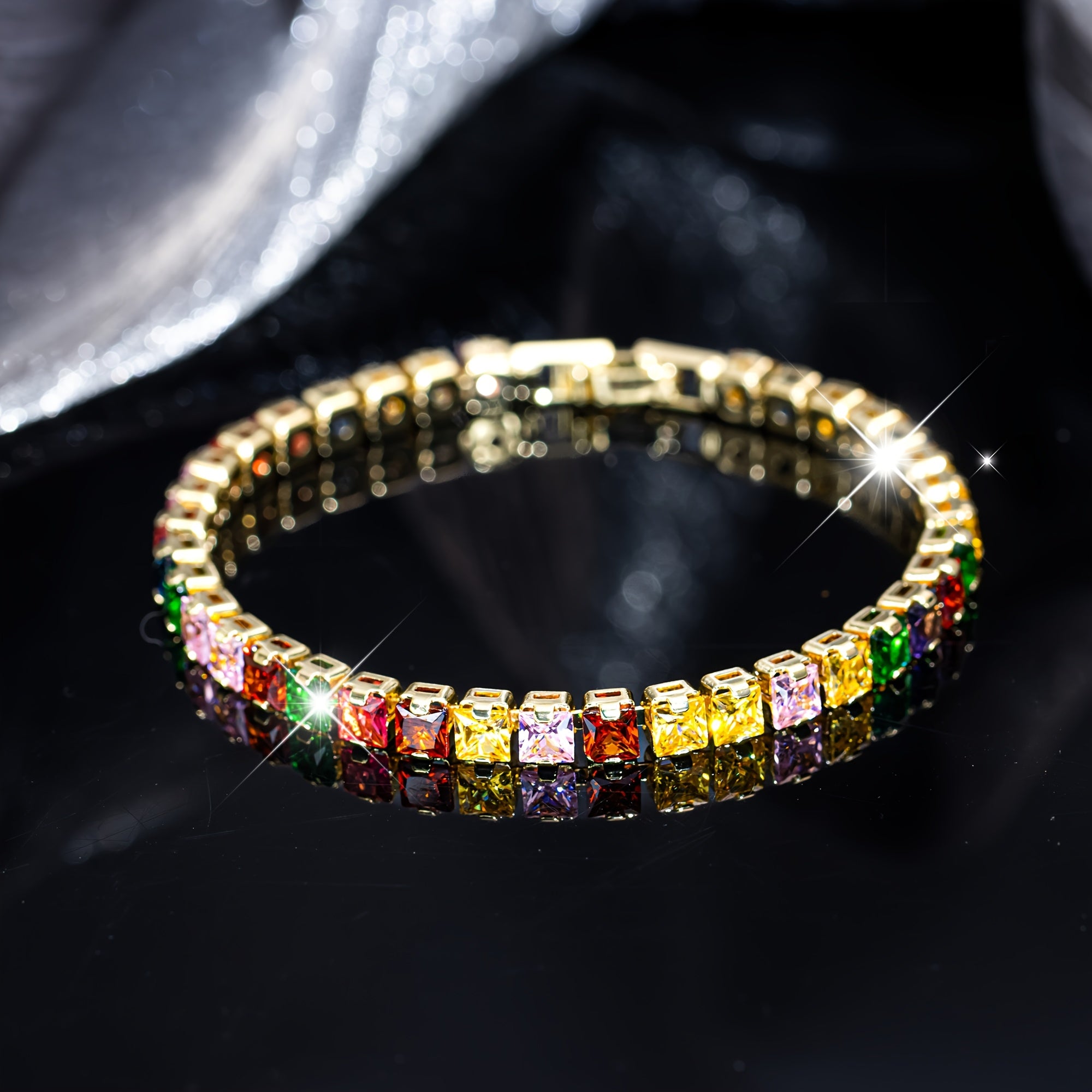 Multicolor Zirconia Tennis Bracelet