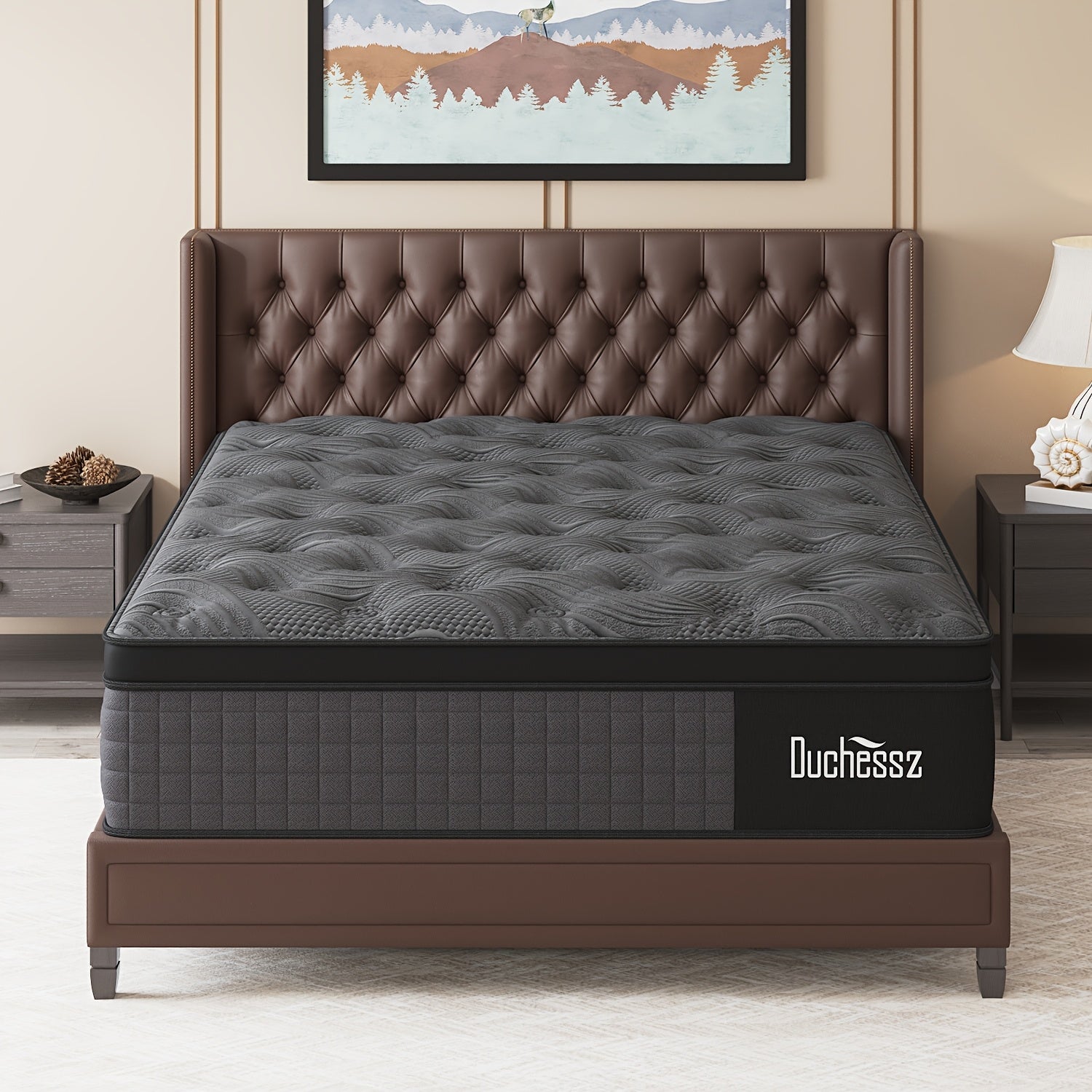 Luxury Mattress 12"14" Twin Full Queen King Size Gel Memory Foam Pocket Spring Hydird Mattress In A Box Medium Firm