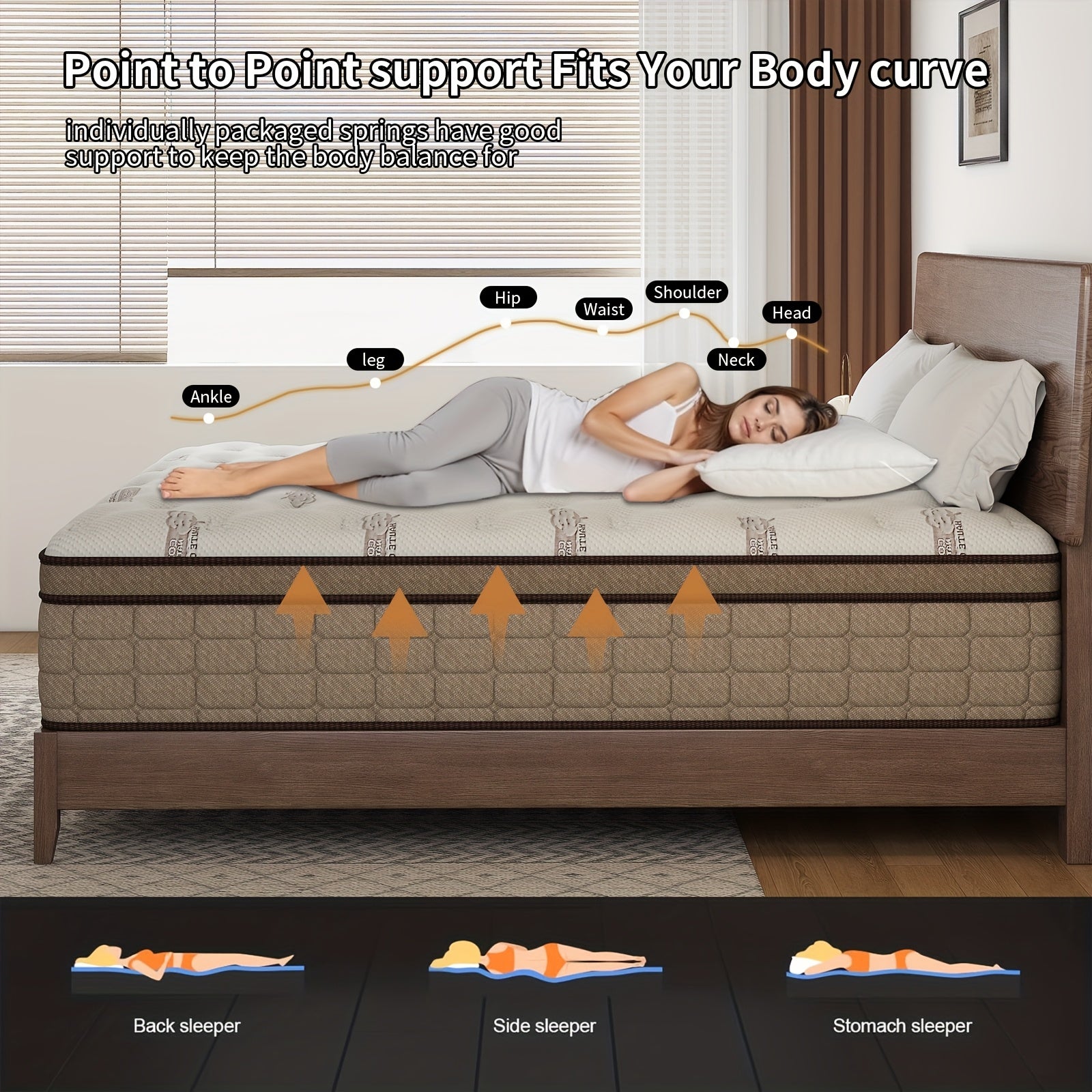 Solana 10/12 Inch Hybrid Mattress in a Box with Memory Foam