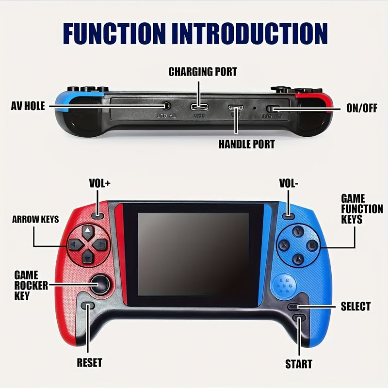 New High-Definition Portable Retro Game Console, Perfect Birthday Gift for Adults - Relax Fun, Retro Handheld Game Console, Nostalgic Design, Comfortable Grip Design