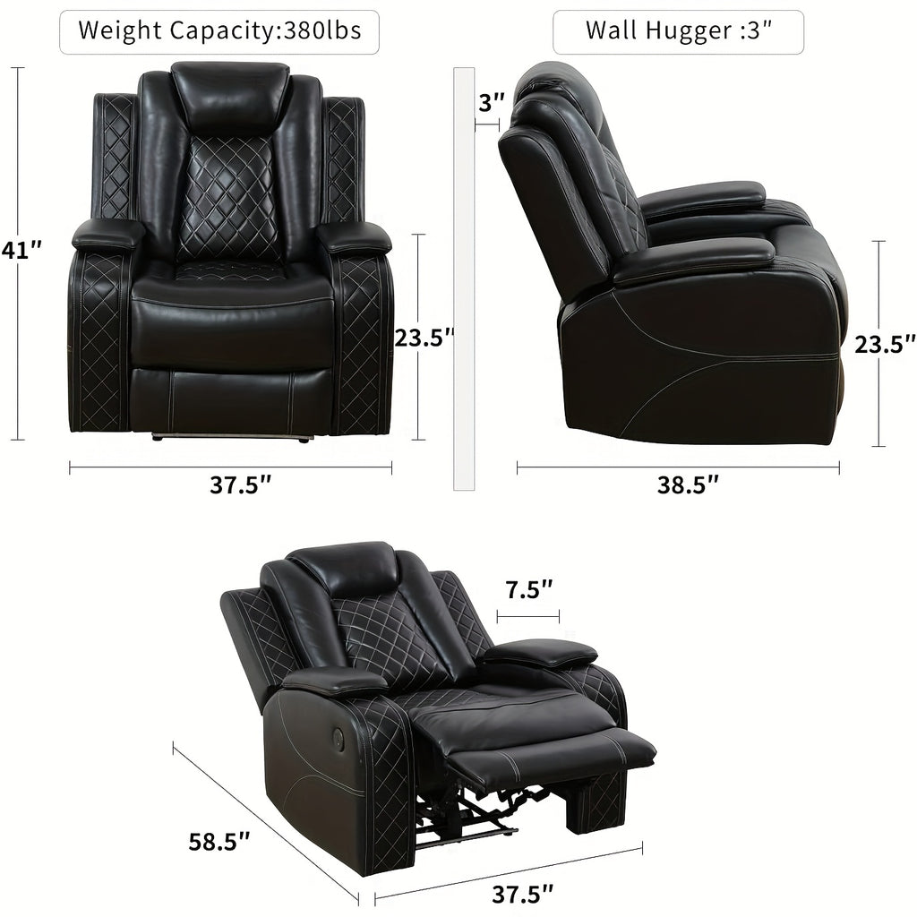 Intelligent Faux Leather Recliner
