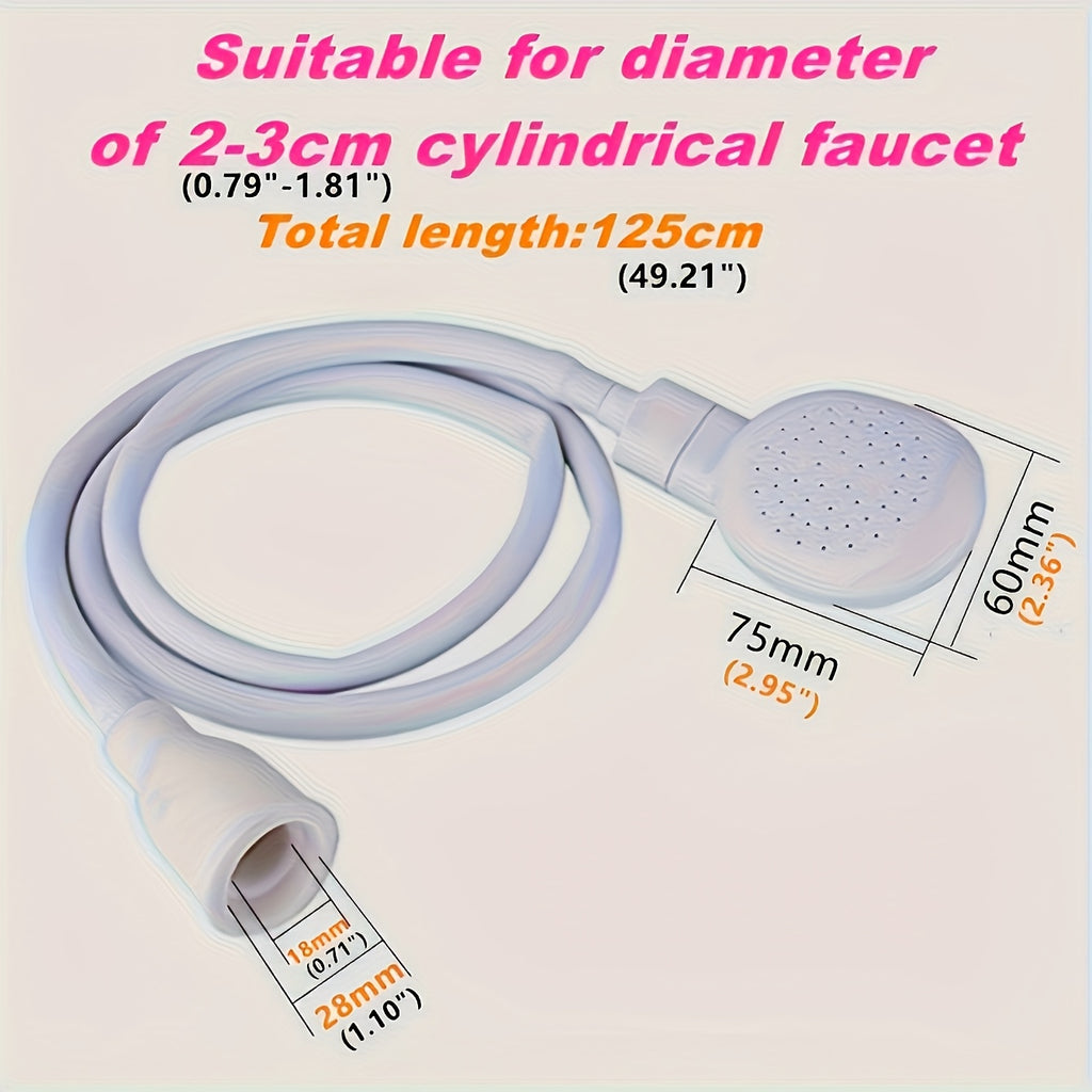 1pc 360° Rotating Shower Head with Water Filter System - Modern Synthetic Rubber Bathroom And Kitchen Faucet Extension, Smooth Surface, Safe for Non-Potable Water