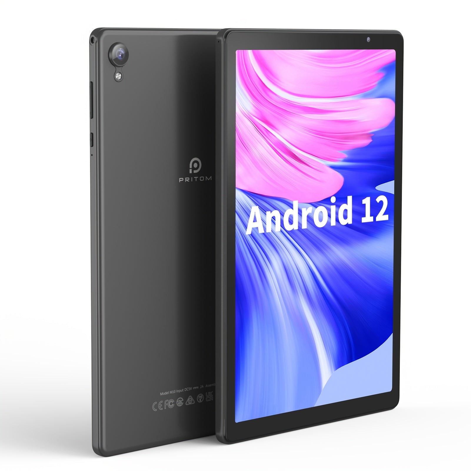 10.1-inch Android 12 tablet, 4GB (2GB+2GB expandable) memory, 32GB ROM, 6000mAh battery, supports 1TB expandable memory, quad core processor, 10.1-inch Android tablet high-definition IPS screen, dual cameras, Wi Fi, tablet PC