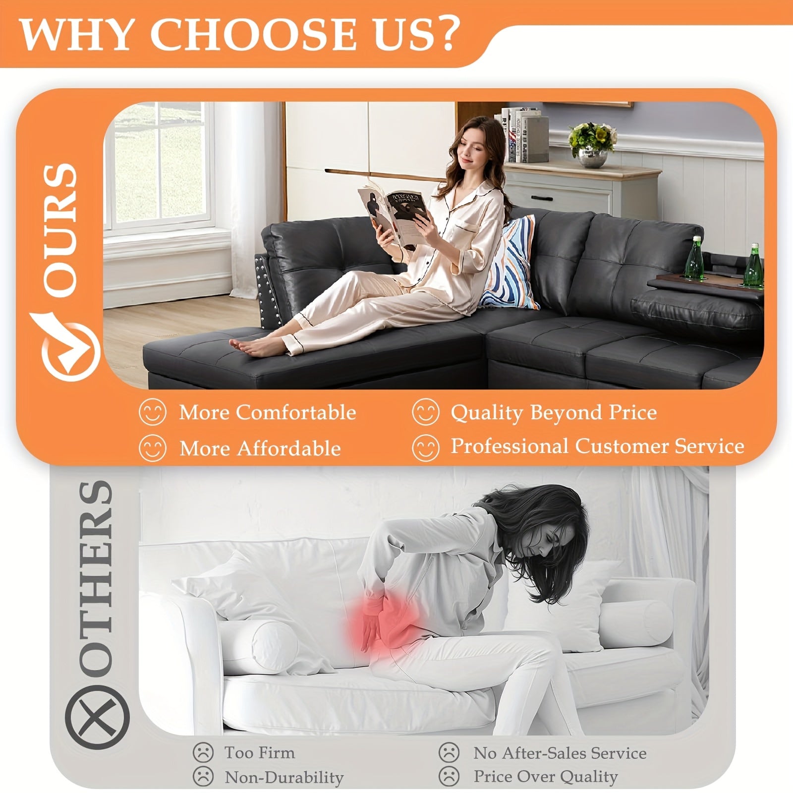 Leonard Luxury L-Shaped Sectional Set