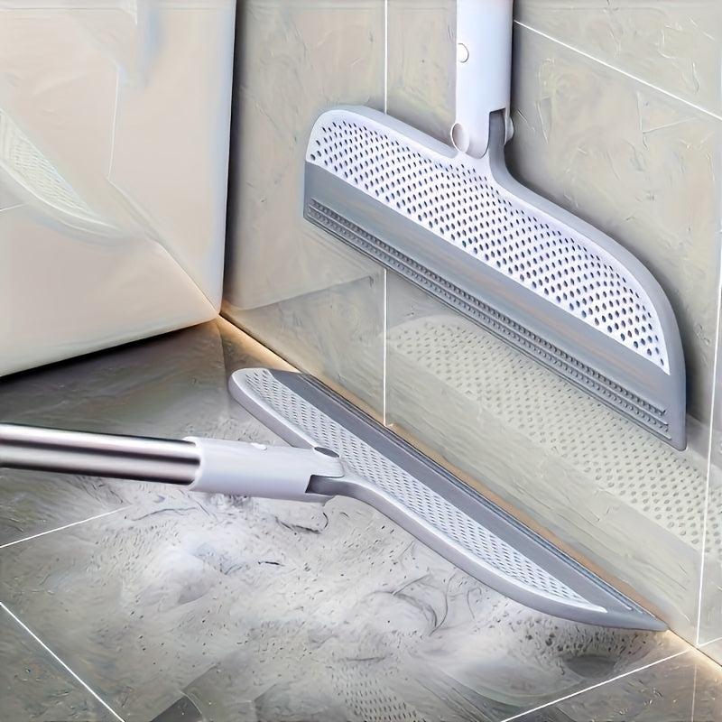 [Extra-Long Magic Broom] Durable Extra-Long Magic Broom with Detachable Head | Dual-Sided Silicone Brush, Suitable for Hard Floors and Carpets, Effectively Removes Hair and Dust, Designed at 180° Angle for Easy Storage, Perf