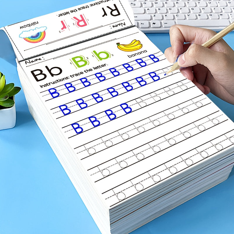 64-Page Alphabet Handwriting Practice Workbook for Kids Ages 3-6 | Preschool & Kindergarten Writing Curriculum with Sight Words, Tracing & Writing Activities, Uppercase & Lowercase Letters, Phonics Skills | Pre-K Learning Boo