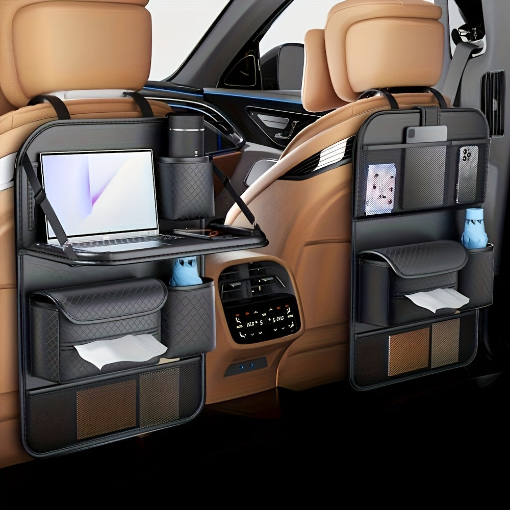 PU Leather Car Seat Back Organizer