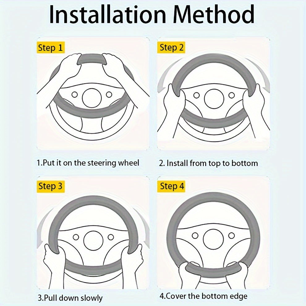 Steering Wheel Cover, Fit 14.5"-15'