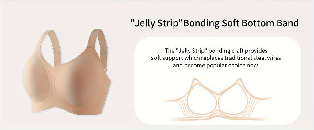 Solid Seamless Wireless Bra, Comfy Anti Sagging Push Up Sporty Women's Lingerie & Underwear