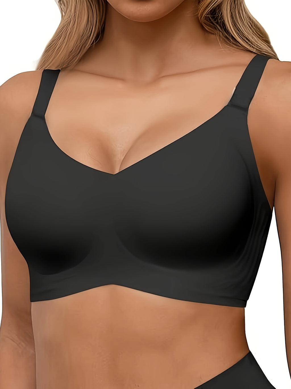 Solid Seamless Wireless Bra, Comfy Anti Sagging Push Up Sporty Women's Lingerie & Underwear