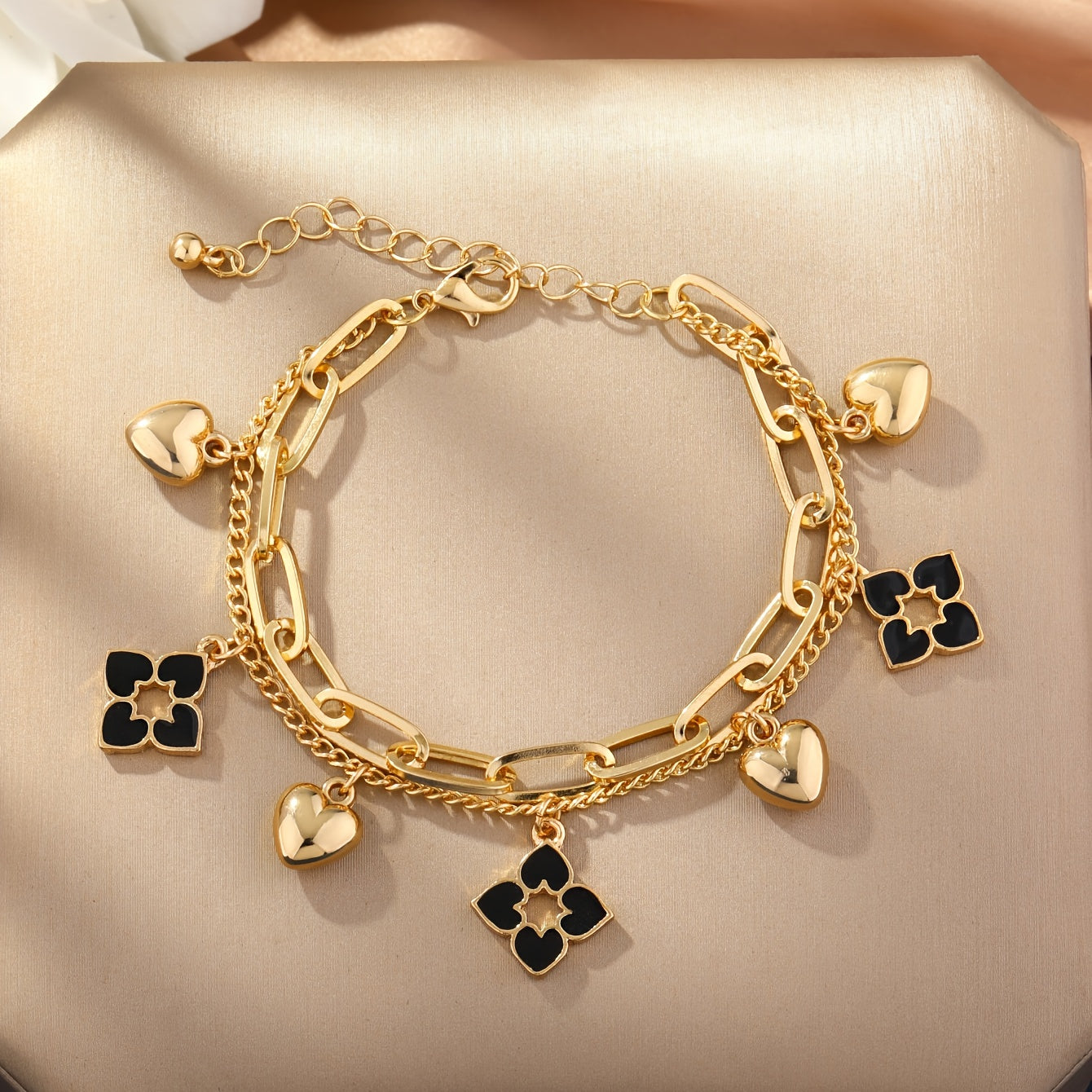 Double Layer Charm Bracelet