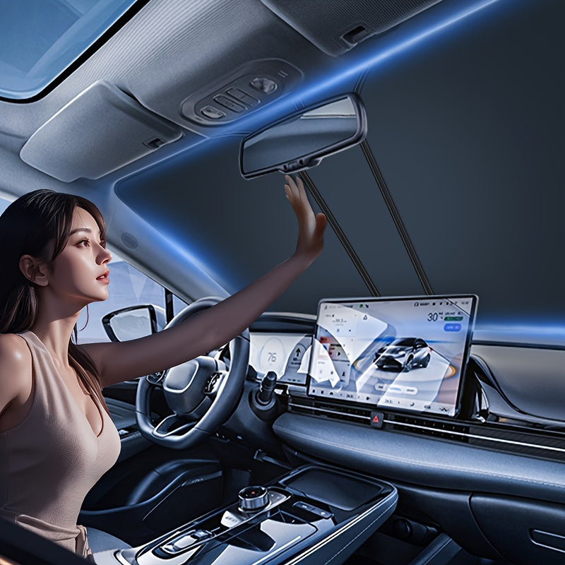 2024 New Front Window Sunblock Curtain - Car Sunshade Interior Windshield Heat Shield Sunshade Panel