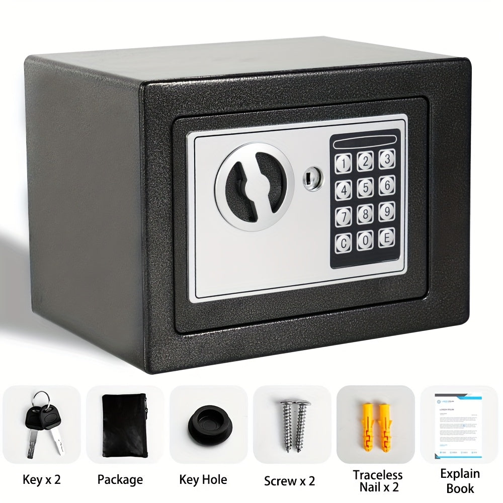 Fireproof Safes, Digital Keypad Home Safe with Sensor Light, Adjustable Shelf Security Safe for Money Business Office, with Fireproof Money Bag & Fireproof Bag, Money Safe Box