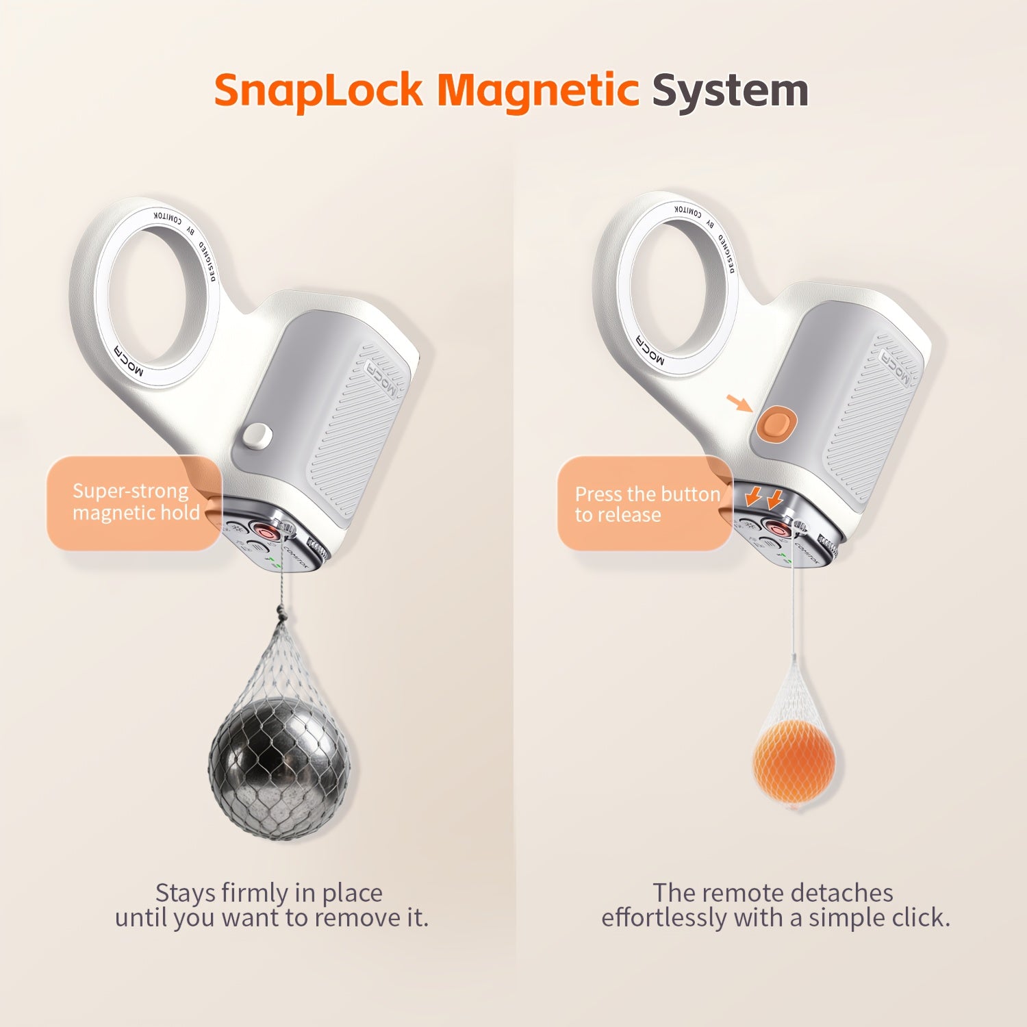 COMITOK MOCA Only for iPhone Shutter Device, Compatible with 26 & 18, One-Tap Camera Activation for iPhones, Supports Exposure Lock and Brightness Adjustment, Flip Front/Rear Cameras in One Tap, DSLR Style Release Button, ic