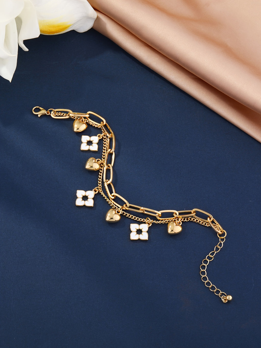 Double Layer Charm Bracelet