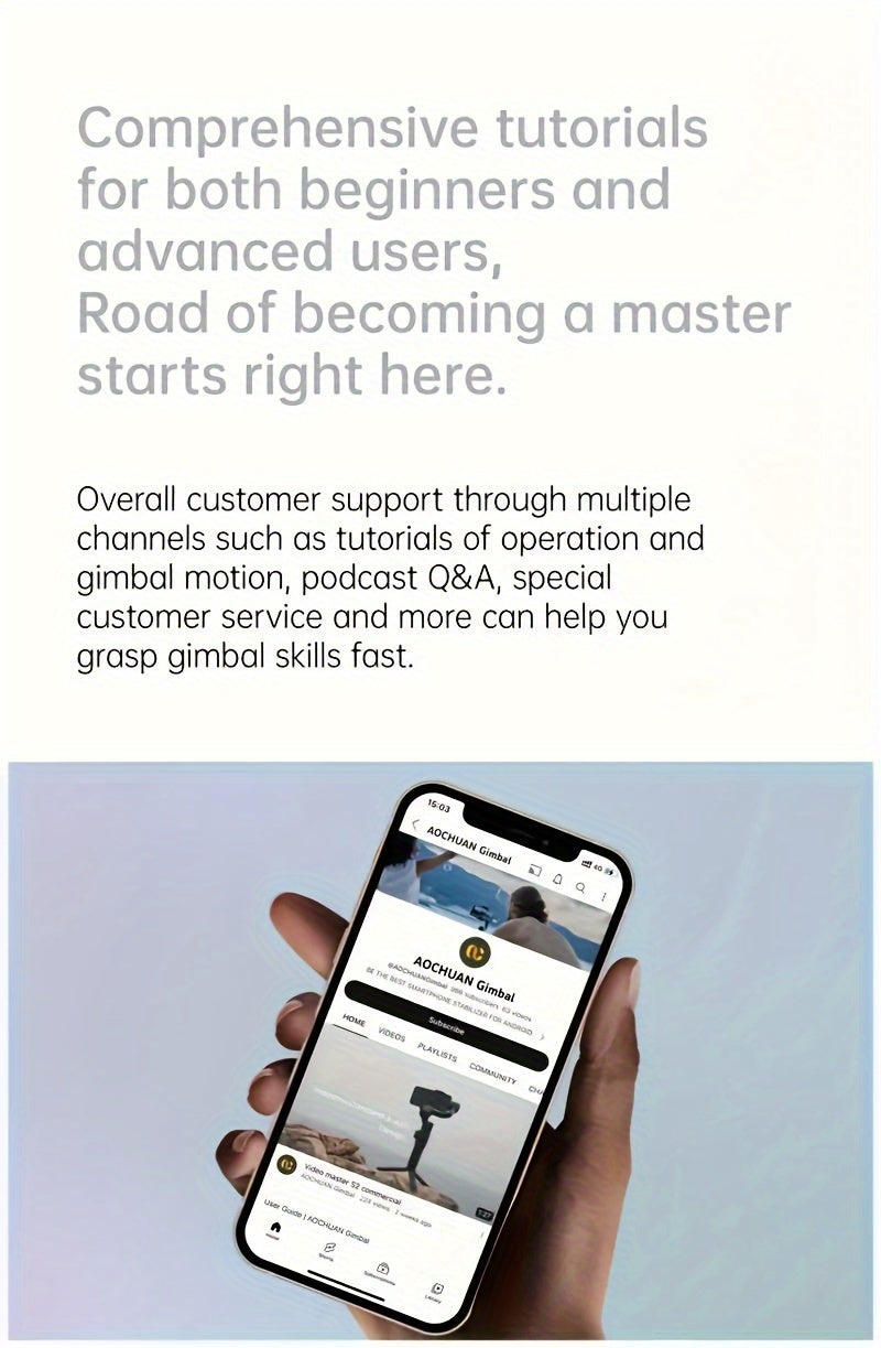 [ Gimbal Stabilizer]AOCHUAN Smart XE, Foldable And Portable Gimbal Stabilizer, Three-axis Stabilization And Anti-shake, 360-degree Rotation AI Automatic Face Tracking Shooting, Suitable For Panorama Gesture Control, Compatibl