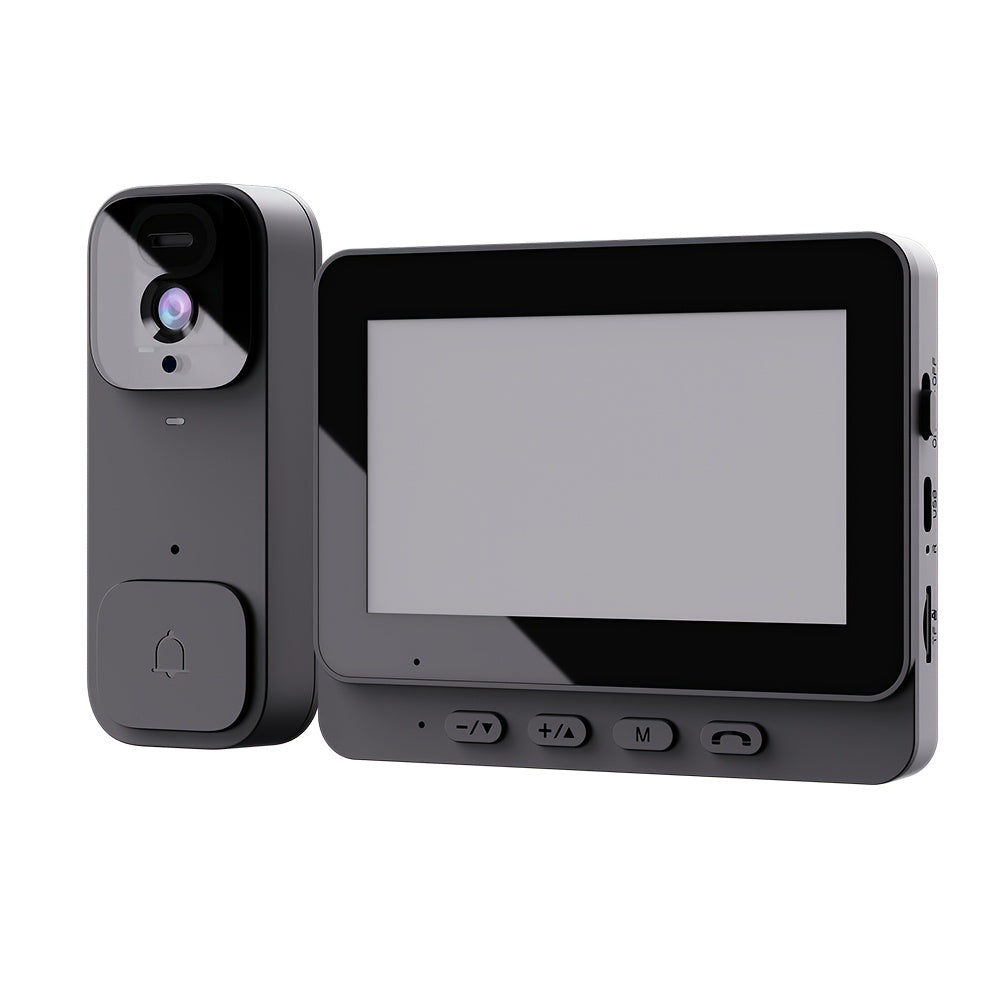 X7/NT601/X6 SMart Video Doorbell With 4.3" Display: No WiFi Needed & 128GB Storage | 300K Pixel Auto-Capture + 3+ Month Battery | 90-Min Charging - Home Security System For Apartments/Houses