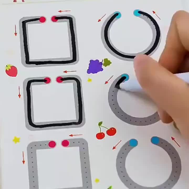 Children's Reusable Magic Practice Book Set, Number and Letter Writing Exercises, Pen Control Training and Drawing Educational Workbook, Learning Writing Skills Development, Classroom Education 2025 New Model