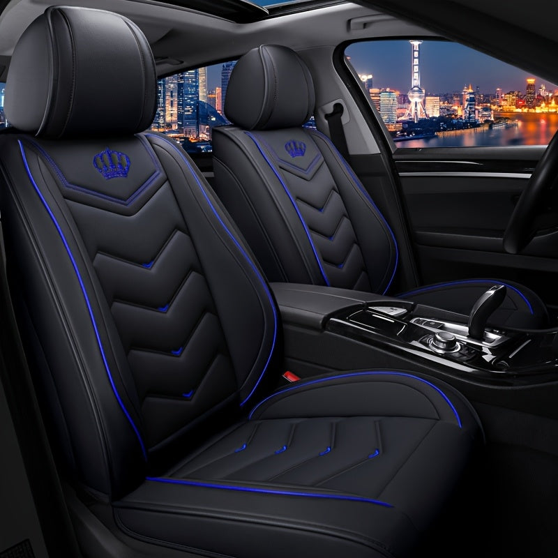 [Luxury Car Seat Covers] Waterproof 5-Seat Luxury Full-Cover Car Seat Covers | 2025 All-Season Fit for SUVs and Sedans, Scratch-Resistant Protection for Original Seats, Simple and Elegant Design Suitable for Women and Family