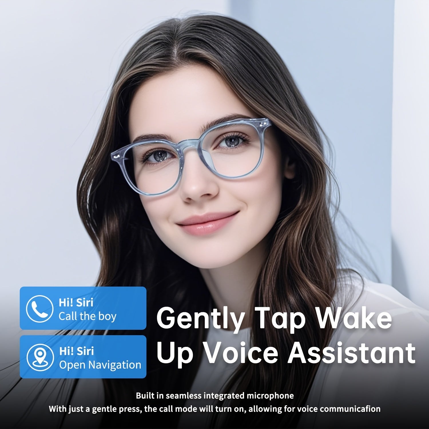 [Smart Glasses] 2025 Smart Glasses with Auto-Dimming & Auto-Focusing, Wireless, Anti-Blue Light Lens, AI Voice Assistant, Music/Call, Magnetic Charging, Compatible with Smartphone/Tablet - Smart Glasses for Men & Women, Ideal