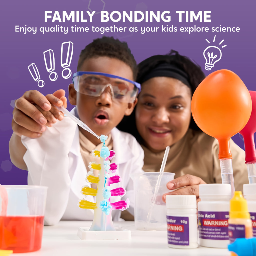 50+ Wonder Science Kit, Experiments Educational Toy For Kids: Growing Crystal Tree, Explore Chemistry Reactions & STEM Lab Activities - Ultimate Birthday Christmas Gifts For Boys And Girls Ages 6-12