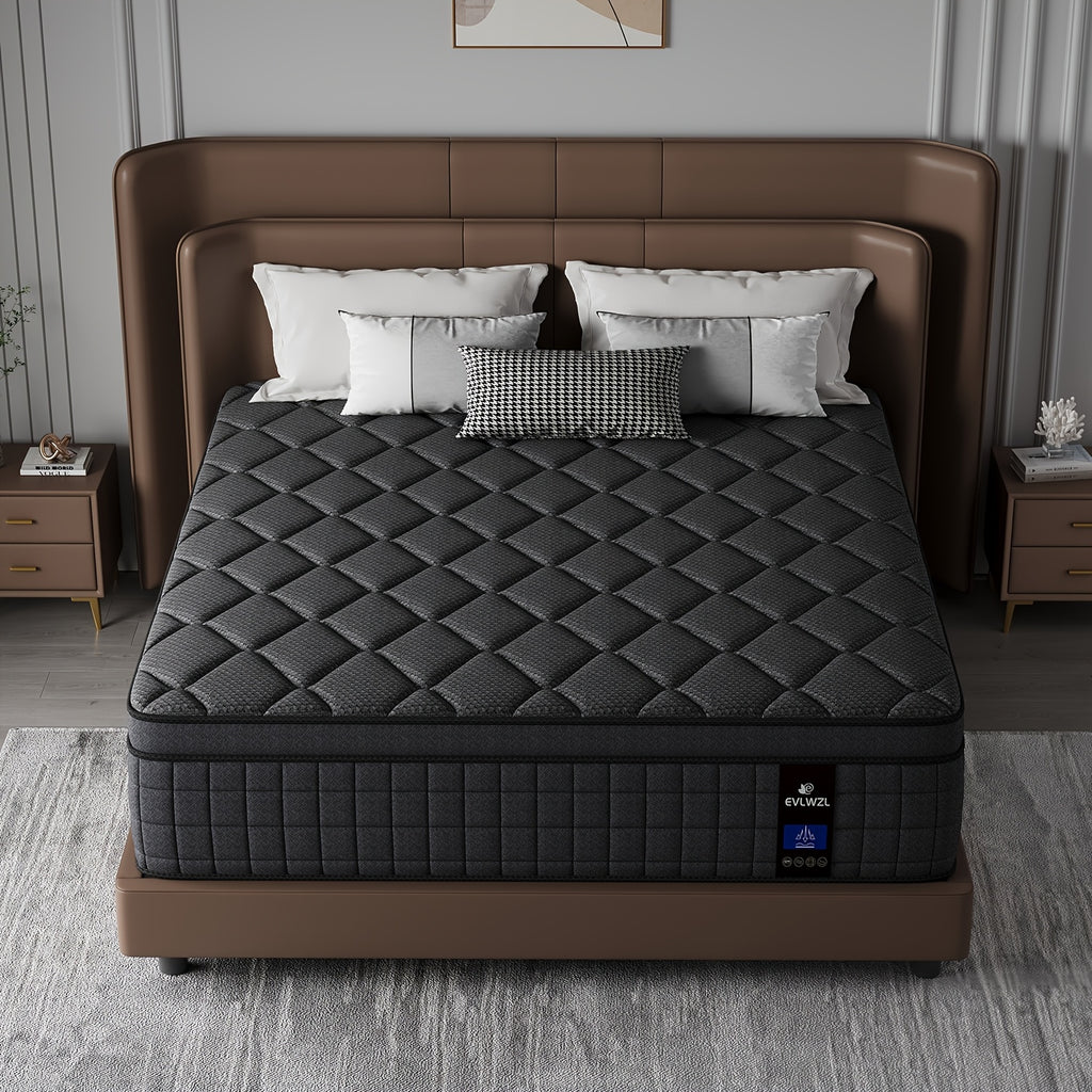 [Hybrid Mattress] Hybrid Mattress | 8in/10in/12in/14in Twin, Full, Queen, King | Memory Foam And Spring, Medium Firmness, Lumbar Support, for Home RoomsHotels, Boxed