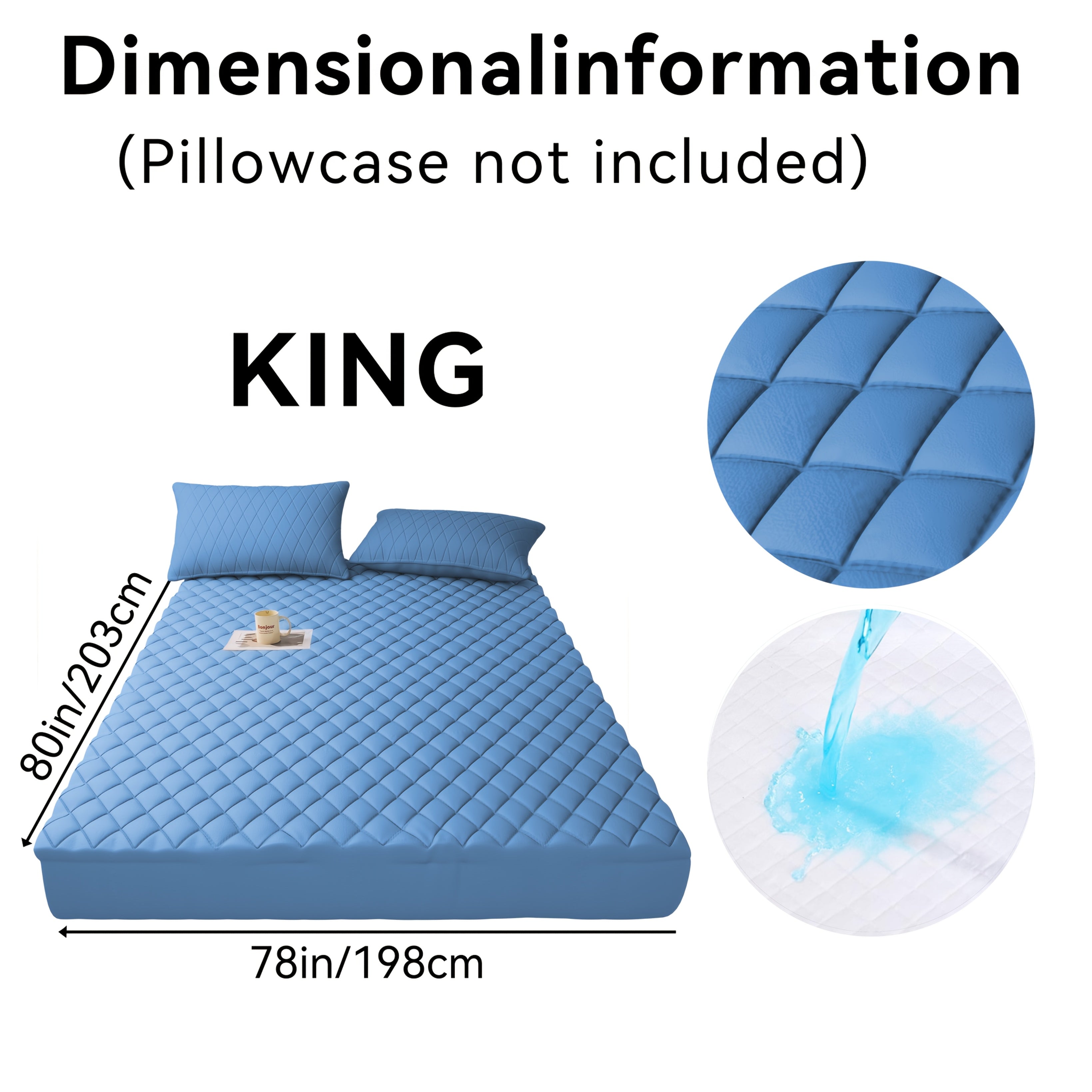 1pc Mattress Protector, Cool And Comfortable, Layered Fitted Sheet, Solid Color Bedding Design, Can Be Used As A Separate Bedspread, Deep Pocket, Ideal For Bedroom, Guest Room And Hotel Mattress Protection