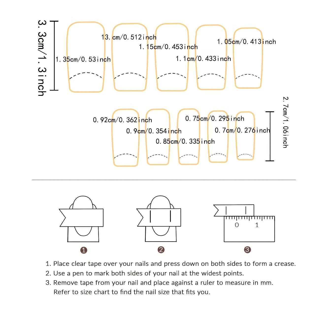 24 Long Coffin-Shaped Glossy Multicolored French ABS Full Cover Fake Nails with 1 Nail File And 1 Jelly Glue.