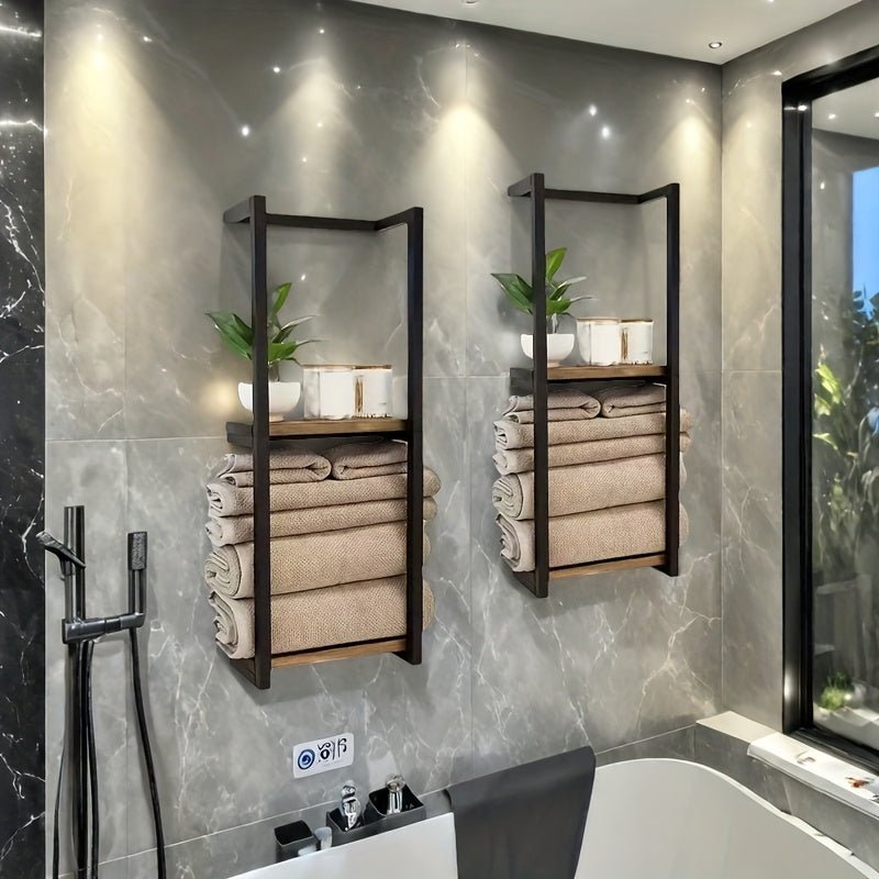 2-Layer Iron Towel Rack