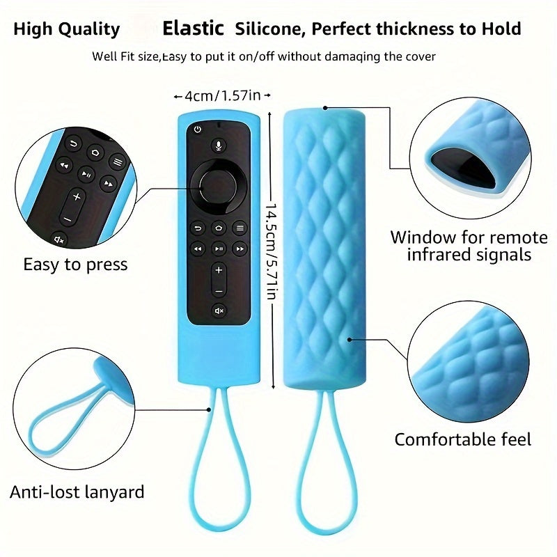 Alexa Glow-in-the-Dark Silicone Case Cover - Protect Your Fire TV Stick 4K Remote and Enhance Gaming Experience - Compatible with 4K+, Lite, Cube, Lanyard for Easy Access