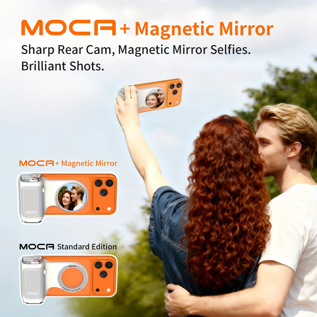 COMITOK MOCA Only for iPhone Shutter Device, Compatible with 26 & 18, One-Tap Camera Activation for iPhones, Supports Exposure Lock and Brightness Adjustment, Flip Front/Rear Cameras in One Tap, DSLR Style Release Button, ic