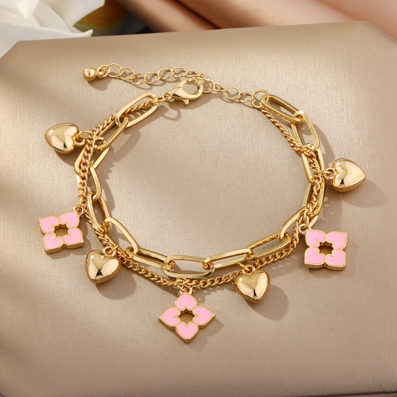 Double Layer Charm Bracelet