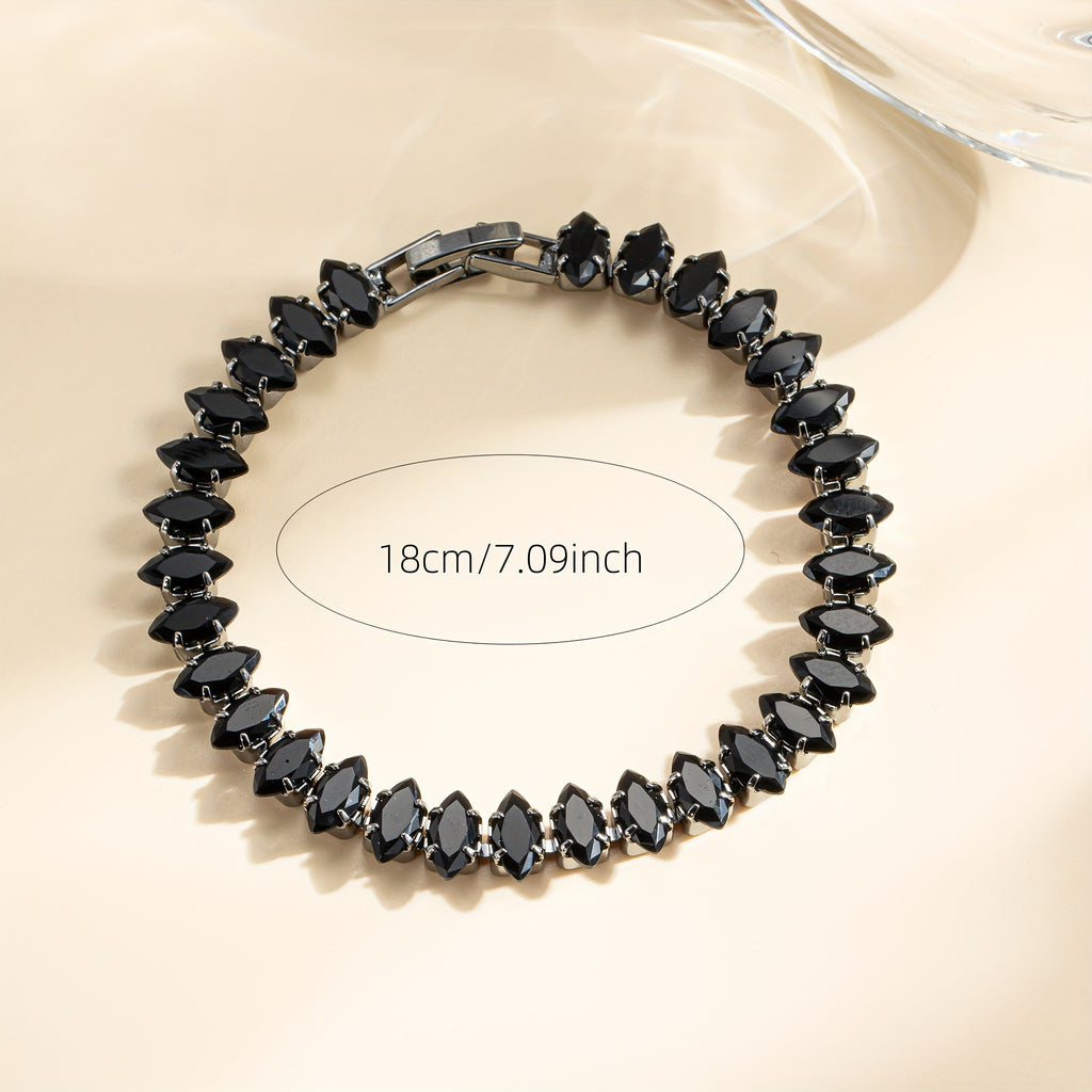 Gothic Style Black Tennis Bracelet