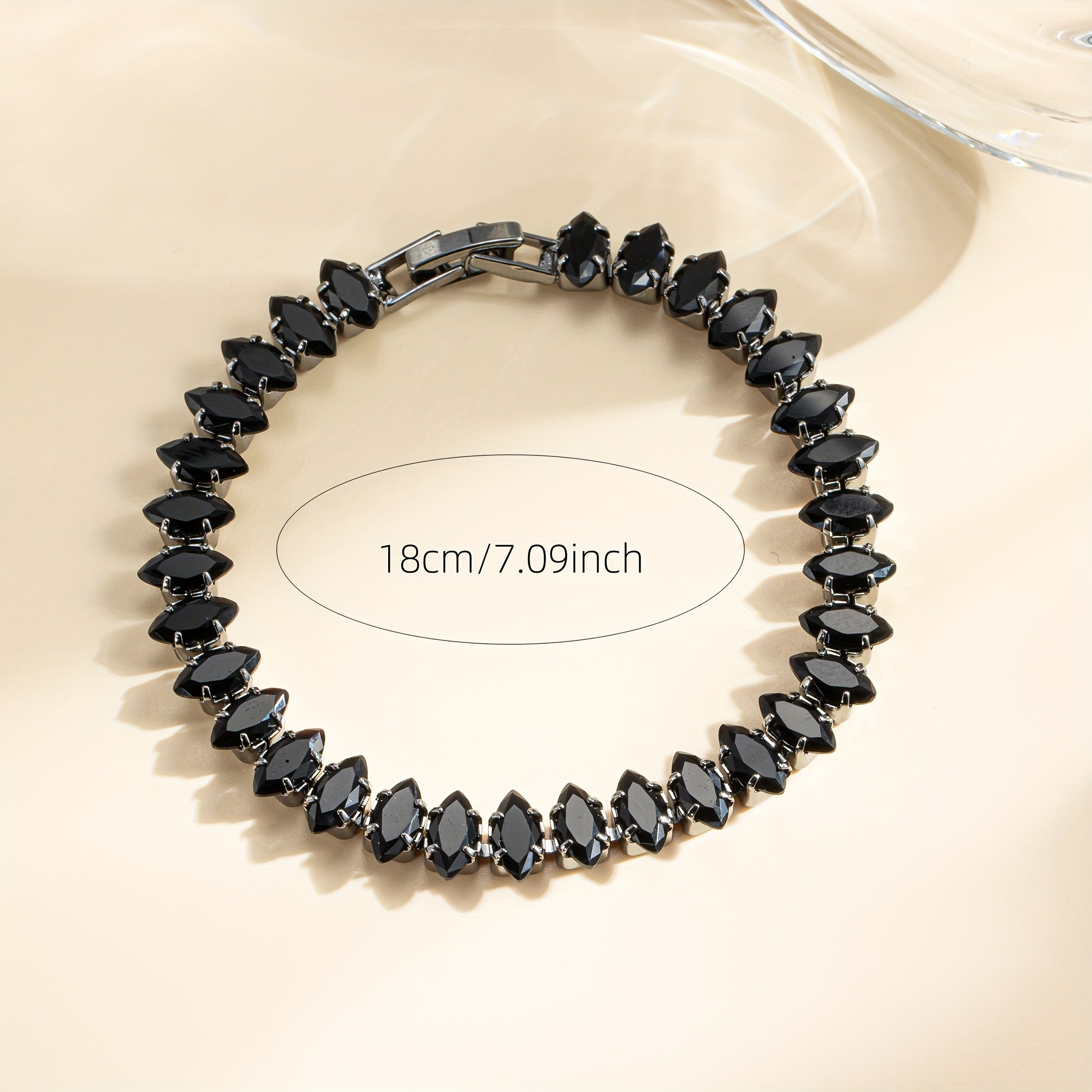 Gothic Style Black Tennis Bracelet