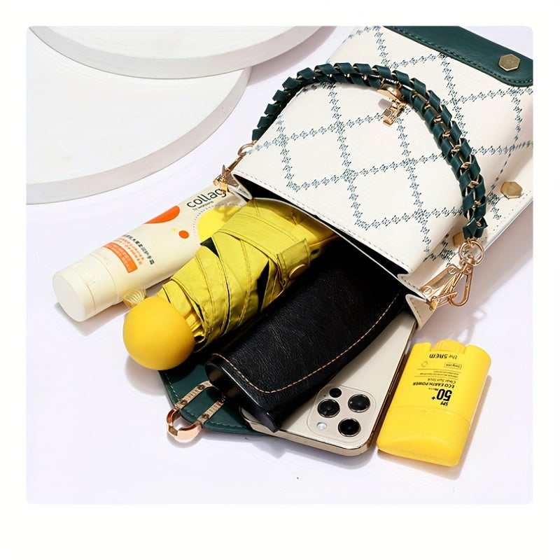 Small Bag For Women, Multi-layer Practical And Versatile, Fashionable And Lightweight Single-shoulder Crossbody Bag, Convertible Handbag With Adjustable Strap & Top Handle, Zipper Closure, Keychain Charm, Chic Style, Fashion