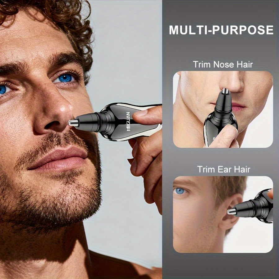 MIGUAN for Men's 3-in-1 Electric Razor & Trimmer - - Shaver with 3D Floating Blade, Digital Display, Portable Beard Trimmer and Nose Hair Shaver - All-in-One Grooming Device for and Travel, Father's Day Gift for
