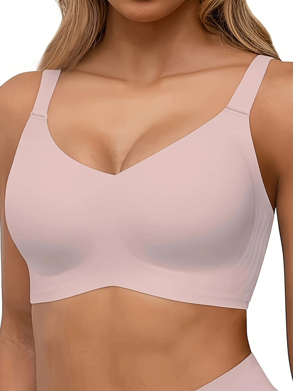 Solid Seamless Wireless Bra, Comfy Anti Sagging Push Up Sporty Women's Lingerie & Underwear