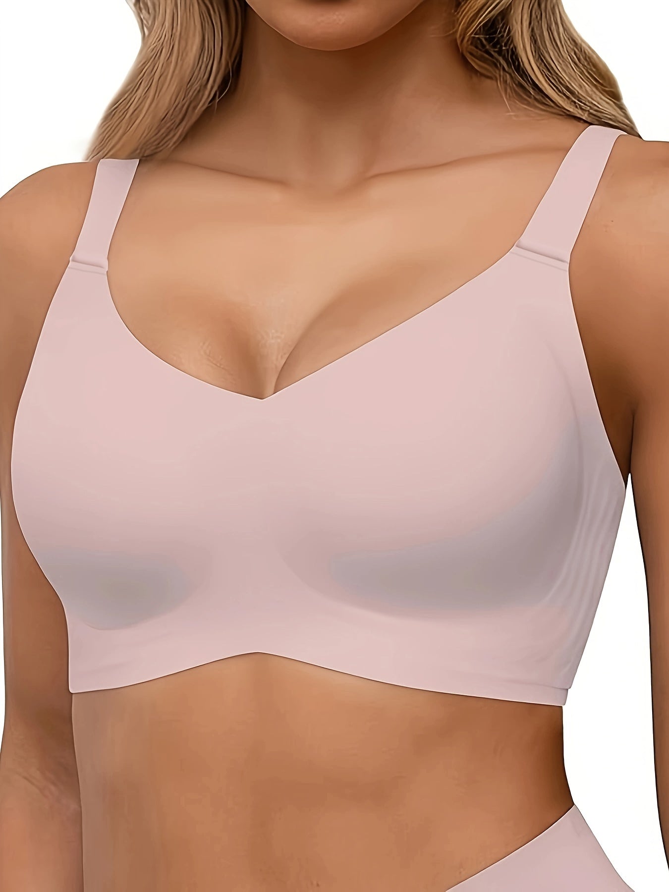 Solid Seamless Wireless Bra, Comfy Anti Sagging Push Up Sporty Women's Lingerie & Underwear