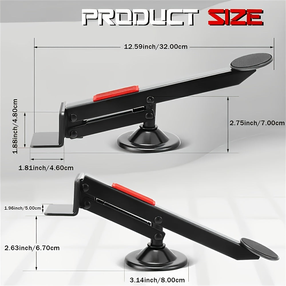 1pc Heavy-Duty Manual Door Installation Tool - Ergonomic Handle Metal Door Lifter for Hardwood & Softwood Doors, No Power Required, Sturdy DIY Home Project Equipment with Textured Grip, Door Hinge Replacement, Home Renovation