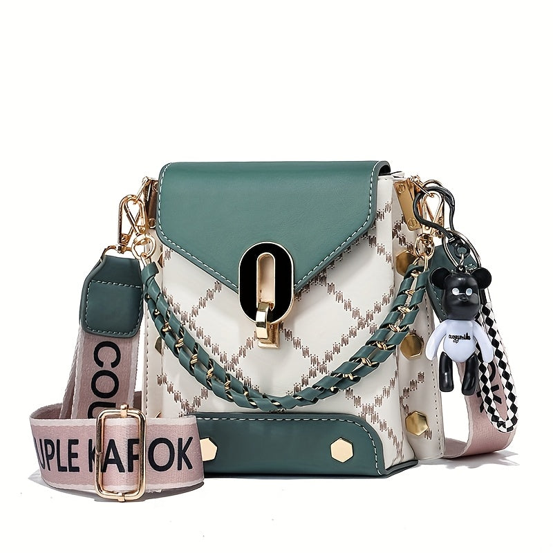 Small Bag For Women, Multi-layer Practical And Versatile, Fashionable And Lightweight Single-shoulder Crossbody Bag, Convertible Handbag With Adjustable Strap & Top Handle, Zipper Closure, Keychain Charm, Chic Style, Fashion