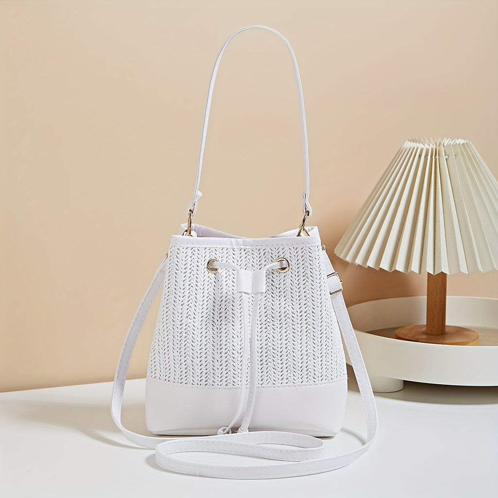 Stylish White Crossbody Bag for Women - Chic Adjustable Strap, Polyester Lined, Zipper Closure, Perfect for Casual or Urban Outfits, Crossbody Purse