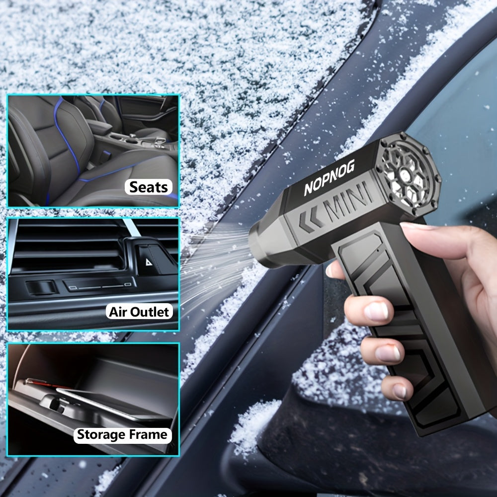 Turbo Jet Fan Jet Blower Air Blower 4 Gears Adjustable 130000RPM Type-C Charging Car Accessories Car Blowing Snow Cleaning Blower Tool Electric Air Duster