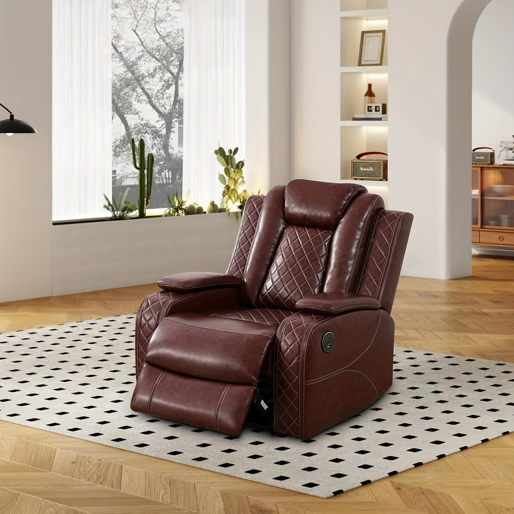 Intelligent Faux Leather Recliner