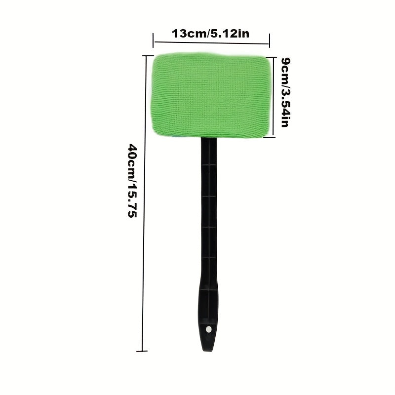 6pcs Windshield Defogger Brush, Car Window Wiper Tool, 5pcs Reusable Replacement Cloth Pads, Plastic Handle, for Home Outdoor Car Use, Car Care, Window Cleaning, Vehicle Maintenance, Efficient Cleaning, Durable Material, Stur
