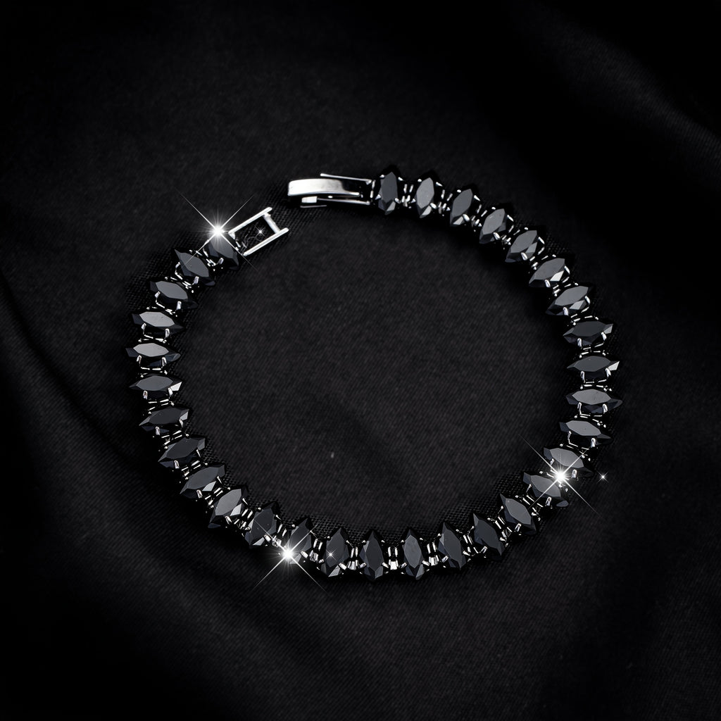 Gothic Style Black Tennis Bracelet