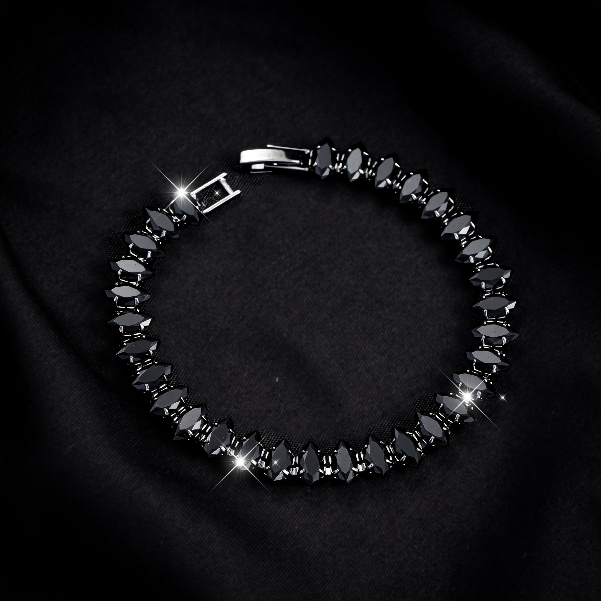 Gothic Style Black Tennis Bracelet