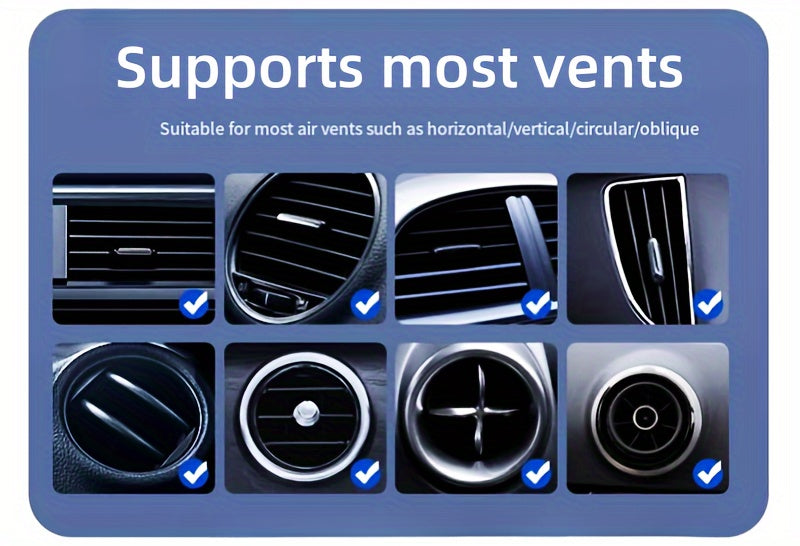 [360° Rotating Phone Holder] 360 Degree Rotating Phone Car Holder | Air Conditioner Air Outlet Ventilation Card Link Hook | Universal Mobile Phone Fixed Stand