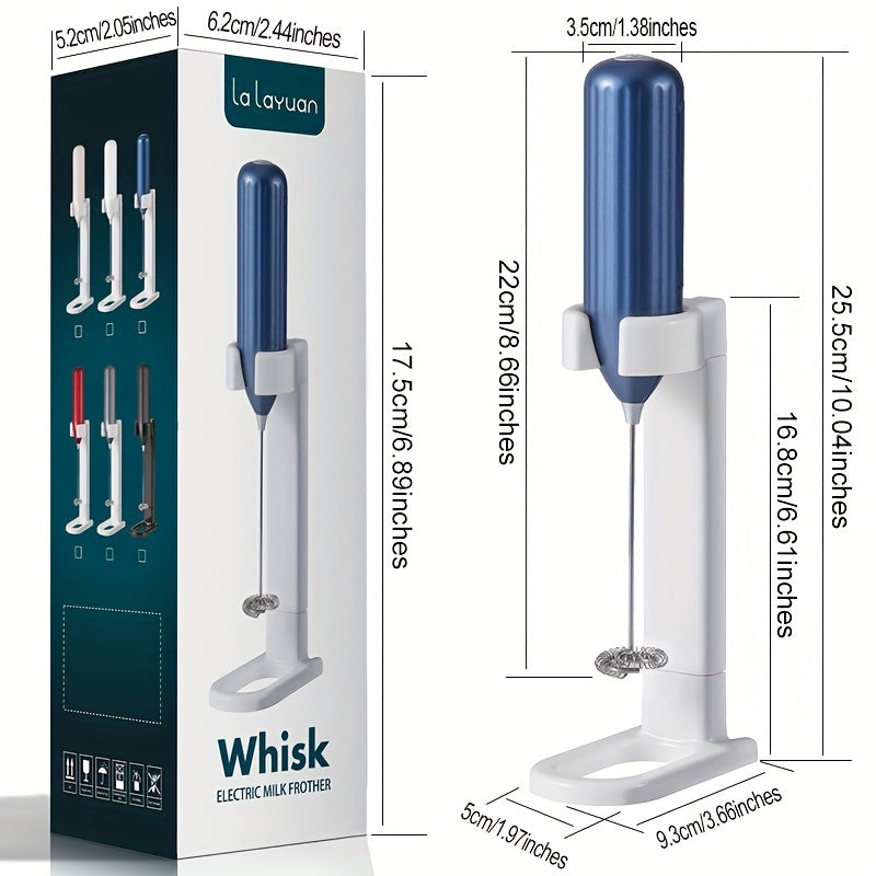 Lalayuan Powerful Electric Milk Frother & Drink Mixer - Heavy-Duty Stainless Steel Handheld Electric Whisk with 2-in-1 Design, 2-in-1 Foaming & Blending