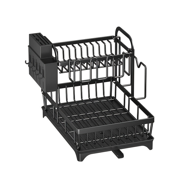Double-Layer Carbon Steel Dish Rack
