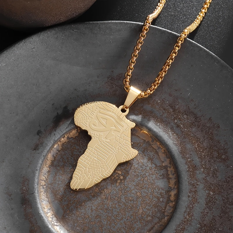 African Map Pendant Necklace